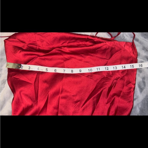 **SIZE XL** SHEIN Belle Crisscross Backless Wrap Satin Prom Bridesmaid DressNWOT - Picture 3 of 8